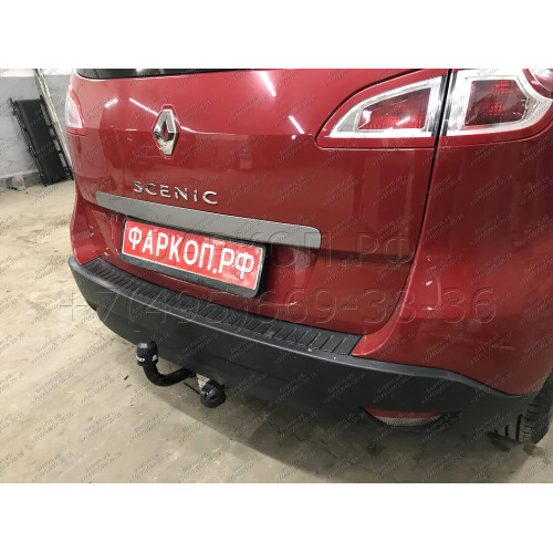 R117-A Лидер-плюс ТСУ для Renault Scenic 3 2009-2016 без выреза бампера. Нагрузки: 1200/50 кг, масса фаркопа 14,46 кг (без электрики в комплекте)