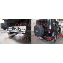 J008C GALIA Полностью оцинкованный фаркоп на Jeep Wrangler JK 2007-2018, JL 2018-. Подрозетник убирается за бампер. Тип шара: C (горизонтальный съемный). Установк