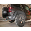 J008C GALIA Полностью оцинкованный фаркоп на Jeep Wrangler JK 2007-2018, JL 2018-. Подрозетник убирается за бампер. Тип шара: C (горизонтальный съемный). Установка без снятия и выреза бампера. Нагрузки: 3500/170 кг, масса фаркопа 9,87 кг
