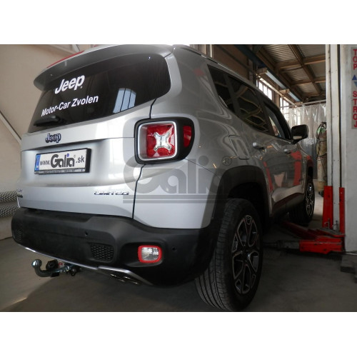 J011A GALIA Полностью оцинкованный фаркоп на Jeep Renegade 2014-, FIAT 500X 2014-, Jeep Compass 2017-. Тип шара: A. Требуется вырез в бампере. Нагрузки: 1750/100 кг, масса фаркопа 16,52 кг