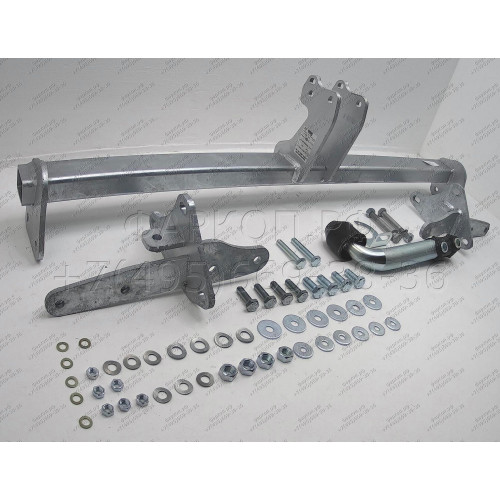 J011A GALIA Полностью оцинкованный фаркоп на Jeep Renegade 2014-, FIAT 500X 2014-, Jeep Compass 2017-. Тип шара: A. Требуется вырез в бампере. Нагрузки: 1750/100 кг, масса фаркопа 16,52 кг