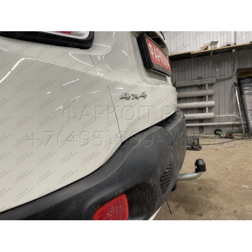 J011A GALIA Полностью оцинкованный фаркоп на Jeep Renegade 2014-, FIAT 500X 2014-, Jeep Compass 2017-. Тип шара: A. Требуется вырез в бампере. Нагрузки: 1750/100 кг, масса фаркопа 16,52 кг