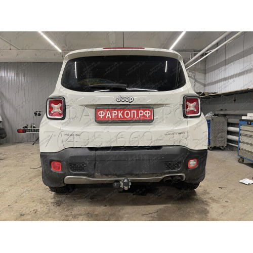 J011A GALIA Полностью оцинкованный фаркоп на Jeep Renegade 2014-, FIAT 500X 2014-, Jeep Compass 2017-. Тип шара: A. Требуется вырез в бампере. Нагрузки: 1750/100 кг, масса фаркопа 16,52 кг