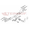 K-004 STEINHOF Фаркоп на Kia Ceed SW универсал 2007-2013 без снятия и подрезки бампера. Тип шара: AH (горизонтальное быстросъемное крепление шара на ключе). Нагрузки: 1600/75 кг, масса фаркопа 17,7 кг (без электрики в комплекте)