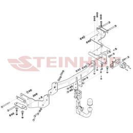K-040 STEINHOF Фаркоп на Kia Sorento UM 2015-2018. Требуется подрезка бампера. Тип шара: AV (вертикальное быстросъемное крепление шара на ключе). Нагрузки: 2500/10