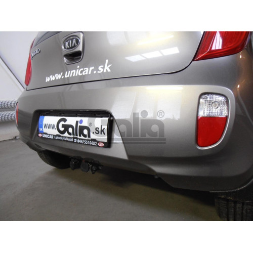 K036A GALIA Полностью оцинкованный фаркоп на Kia Picanto 2011-2017. Тип шара: A. Установка без снятия и выреза бампера. Нагрузки: 900/28 кг, масса фаркопа 10,72 кг