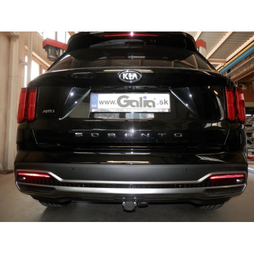 K050A GALIA Полностью оцинкованный фаркоп на Kia Sorento MQ4 2020-, Hyundai Santa Fe 2020-2023. Тип шара: A. Невидимый вырез бампера. Нагрузки: 2600/120 кг, масса фаркопа 17,25 кг