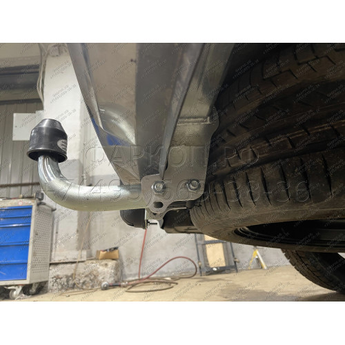 K050A GALIA Полностью оцинкованный фаркоп на Kia Sorento MQ4 2020-, Hyundai Santa Fe 2020-2023. Тип шара: A. Невидимый вырез бампера. Нагрузки: 2600/120 кг, масса фаркопа 17,25 кг