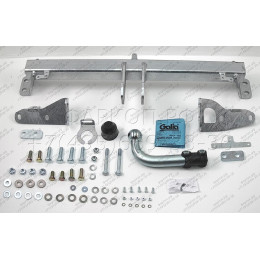 K050A GALIA Полностью оцинкованный фаркоп на Kia Sorento MQ4 2020-, Hyundai Santa Fe 2020-2023. Тип шара: A. Невидимый вырез бампера. Нагрузки: 2600/120 кг, масса фаркопа 17,25