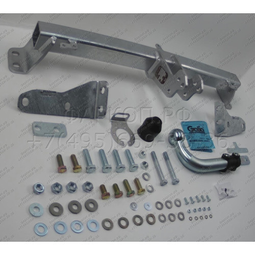 K050A GALIA Полностью оцинкованный фаркоп на Kia Sorento MQ4 2020-, Hyundai Santa Fe 2020-2023. Тип шара: A. Невидимый вырез бампера. Нагрузки: 2600/120 кг, масса фаркопа 17,25 кг