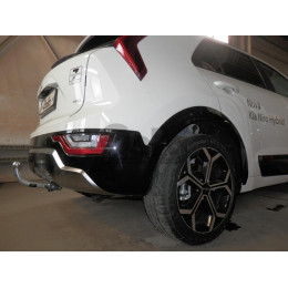 K051C GALIA Полностью оцинкованный фаркоп на Kia Niro 2021-. Тип шара: C (горизонтальный съемный). Невидимый вырез бампера. Нагрузки: 1350/100 кг, масса фарк