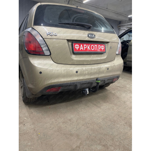 K108-A Лидер-плюс ТСУ для Kia Rio хетчбек 2005-2011 без выреза бампера. Нагрузки: 1100/75 кг, масса фаркопа 12,88 кг (без электрики в комплекте)