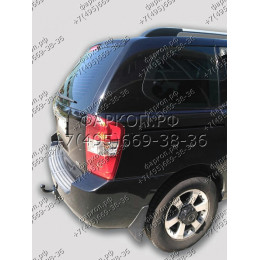 K128-F Лидер-плюс ТСУ для Kia Carnival III 2006-2014 без снятия и выреза бампера. Тип шара: F. Нагрузки: 2000/100 кг, масса фаркопа 24,16 кг (без электрики в комплек