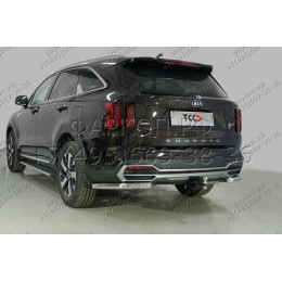 TCU00163 ТСС Фаркоп на Kia Sorento 2020-. Требуется подрезка бампера. Тип шара: E (шаровый узел под американский квадрат). Нагрузки: 1500/80 кг