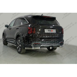 TCU00163 ТСС Фаркоп на Kia Sorento 2020-. Требуется подрезка бампера. Тип шара: E (шаровый узел под американский квадрат). Нагрузки: 1500/80 кг