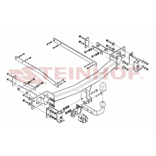 M-126 STEINHOF Фаркоп на Mercedes E-Class седан w211 03/2002-02/2009 без подрезки бампера. Тип шара: A. Нагрузки: 2200/90 кг, масса фаркопа 22,4 кг (без электрики в комплекте)