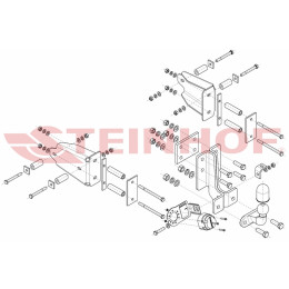 M-152 STEINHOF Фаркоп на Mercedes M-Class w163 1998-2005. Требуется подрезка бампера. Тип шара: F. Нагрузки: 3500/150 кг, масса фаркопа 15,6 кг (без электрики в комплекте