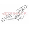 M-235 STEINHOF Фаркоп на Mercedes Vito 1996-2003, Mercedes Viano 1996-2003 без снятия и подрезки бампера. Тип шара: F. Нагрузки: 2000/75 кг, масса фаркопа 14,5 кг (без электрики в комплекте)