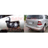 M029A GALIA Полностью оцинкованный фаркоп на Mercedes M-Class w163 1998-2005 (запасное колесо под бампером). Подрозетник убирается за бампер. Тип шара: F. Без выреза бампера. Нагрузки: 3500/140 кг, масса фаркопа 13 кг