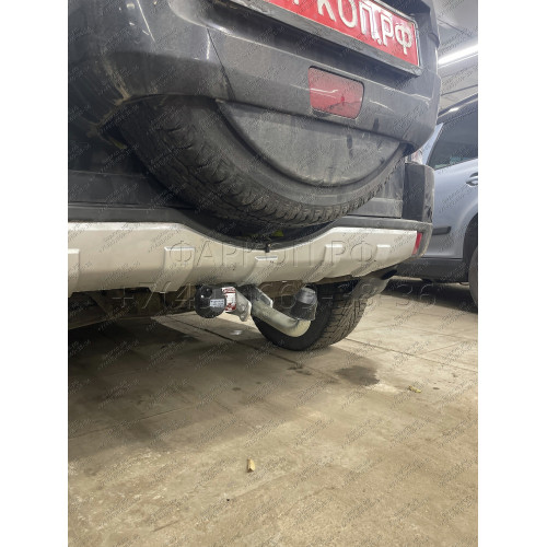 M082A GALIA Полностью оцинкованный фаркоп на Mitsubishi Pajero IV 2007-2020 (без подрезки бампера), Mitsubishi Pajero III 2000-2007 3/5 дверей V7 (невидимый вырез бампера). Тип шара: A. Нагрузки: 3500/135 кг, масса фаркопа 21,42 кг