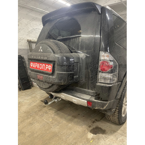 M082A GALIA Полностью оцинкованный фаркоп на Mitsubishi Pajero IV 2007-2020 (без подрезки бампера), Mitsubishi Pajero III 2000-2007 3/5 дверей V7 (невидимый вырез бампера). Тип шара: A. Нагрузки: 3500/135 кг, масса фаркопа 21,42 кг