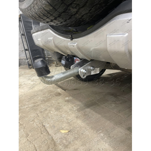 M082A GALIA Полностью оцинкованный фаркоп на Mitsubishi Pajero IV 2007-2020 (без подрезки бампера), Mitsubishi Pajero III 2000-2007 3/5 дверей V7 (невидимый вырез бампера). Тип шара: A. Нагрузки: 3500/135 кг, масса фаркопа 21,42 кг