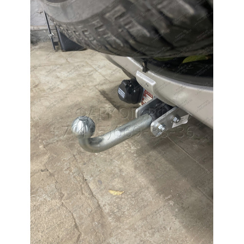 M082A GALIA Полностью оцинкованный фаркоп на Mitsubishi Pajero IV 2007-2020 (без подрезки бампера), Mitsubishi Pajero III 2000-2007 3/5 дверей V7 (невидимый вырез бампера). Тип шара: A. Нагрузки: 3500/135 кг, масса фаркопа 21,42 кг