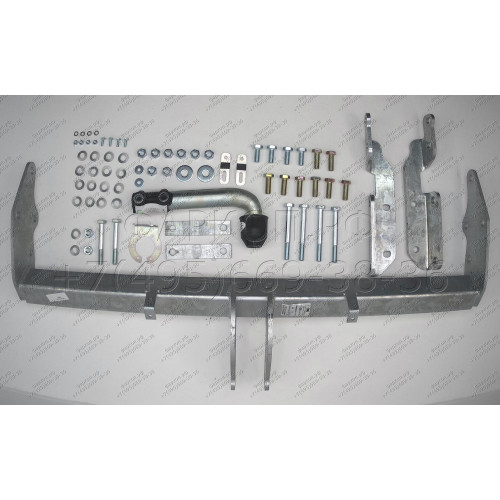 M082A GALIA Полностью оцинкованный фаркоп на Mitsubishi Pajero IV 2007-2020 (без подрезки бампера), Mitsubishi Pajero III 2000-2007 3/5 дверей V7 (невидимый вырез бампера). Тип шара: A. Нагрузки: 3500/135 кг, масса фаркопа 21,42 кг