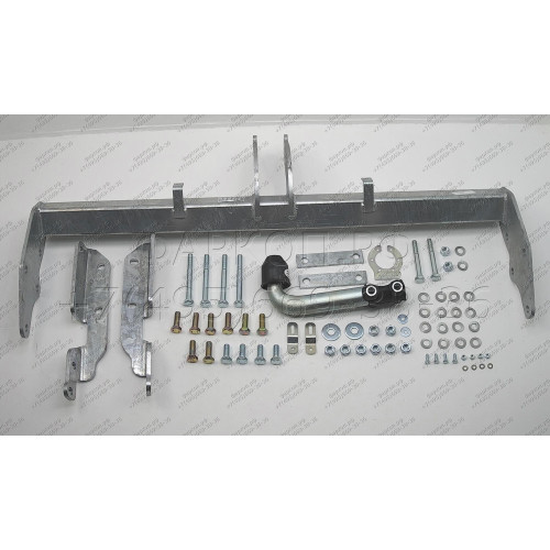 M082A GALIA Полностью оцинкованный фаркоп на Mitsubishi Pajero IV 2007-2020 (без подрезки бампера), Mitsubishi Pajero III 2000-2007 3/5 дверей V7 (невидимый вырез бампера). Тип шара: A. Нагрузки: 3500/135 кг, масса фаркопа 21,42 кг