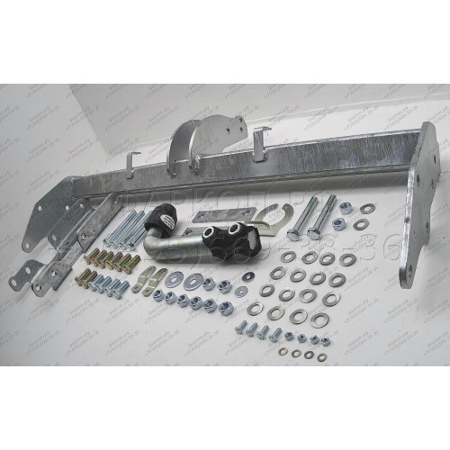 M082A GALIA Полностью оцинкованный фаркоп на Mitsubishi Pajero IV 2007-2020 (без подрезки бампера), Mitsubishi Pajero III 2000-2007 3/5 дверей V7 (невидимый вырез бампера). Тип шара: A. Нагрузки: 3500/135 кг, масса фаркопа 21,42 кг