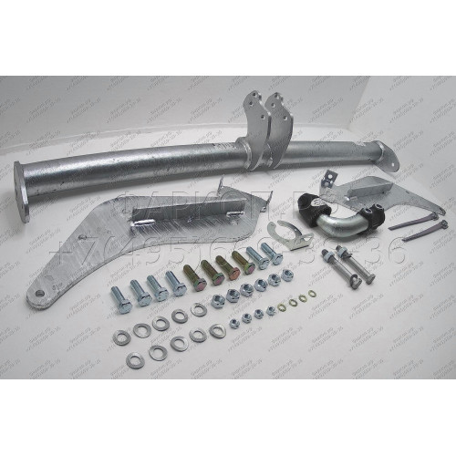 M091A GALIA Полностью оцинкованный фаркоп на Ford Ranger 1996-2007, 2007-2012, Mazda B2500 1996-2007, Mazda BT-50 2007-2012. Тип шара: A. Установка без снятия и выреза бампера. Нагрузки: 2600/75 кг, масса фаркопа 20,22 кг