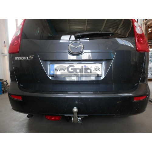 M124A GALIA Полностью оцинкованный фаркоп на Mazda 5 2005-2010, 2010-2015. Подрозетник убирается за бампер. Тип шара: A. Невидимый вырез бампера. Нагрузки: 1600/75 кг, масса фаркопа 17,01 кг