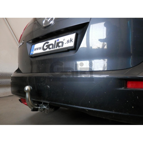 M124A GALIA Полностью оцинкованный фаркоп на Mazda 5 2005-2010, 2010-2015. Подрозетник убирается за бампер. Тип шара: A. Невидимый вырез бампера. Нагрузки: 1600/75 кг, масса фаркопа 17,01 кг