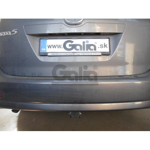M124A GALIA Полностью оцинкованный фаркоп на Mazda 5 2005-2010, 2010-2015. Подрозетник убирается за бампер. Тип шара: A. Невидимый вырез бампера. Нагрузки: 1600/75 кг, масса фаркопа 17,01 кг