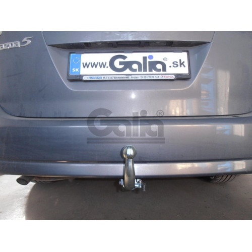 M124A GALIA Полностью оцинкованный фаркоп на Mazda 5 2005-2010, 2010-2015. Подрозетник убирается за бампер. Тип шара: A. Невидимый вырез бампера. Нагрузки: 1600/75 кг, масса фаркопа 17,01 кг