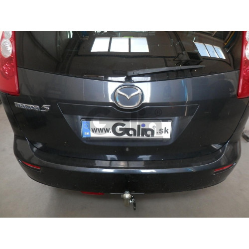 M124A GALIA Полностью оцинкованный фаркоп на Mazda 5 2005-2010, 2010-2015. Подрозетник убирается за бампер. Тип шара: A. Невидимый вырез бампера. Нагрузки: 1600/75 кг, масса фаркопа 17,01 кг