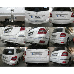 M127A GALIA Полностью оцинкованный фаркоп на Mercedes GLK-Class x204 2008-2015. Подрозетник убирается за бампер. Тип шара: A. Невидимый вырез бампера. Нагрузки: 2