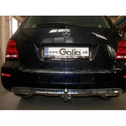 M127A GALIA Полностью оцинкованный фаркоп на Mercedes GLK-Class x204 2008-2015. Подрозетник убирается за бампер. Тип шара: A. Невидимый вырез бампера. Нагрузки: 2500/100 кг, масса фаркопа 19,02 кг