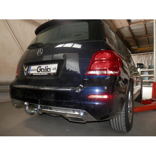 M127A GALIA Полностью оцинкованный фаркоп на Mercedes GLK-Class x204 2008-2015. Подрозетник убирается за бампер. Тип шара: A. Невидимый вырез бампера. Нагрузки: 2500/100 кг, масса фаркопа 19,02 кг