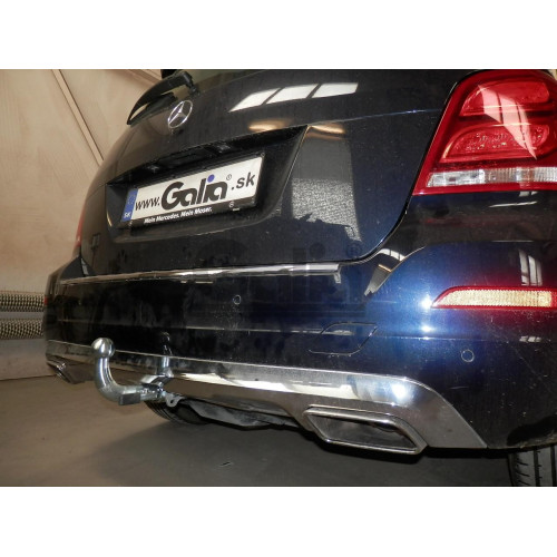 M127A GALIA Полностью оцинкованный фаркоп на Mercedes GLK-Class x204 2008-2015. Подрозетник убирается за бампер. Тип шара: A. Невидимый вырез бампера. Нагрузки: 2500/100 кг, масса фаркопа 19,02 кг