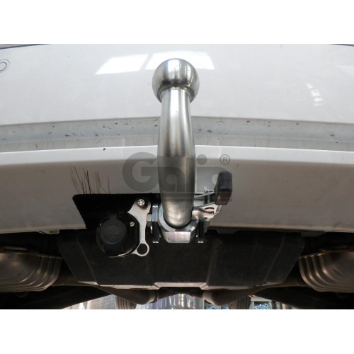 M127A GALIA Полностью оцинкованный фаркоп на Mercedes GLK-Class x204 2008-2015. Подрозетник убирается за бампер. Тип шара: A. Невидимый вырез бампера. Нагрузки: 2500/100 кг, масса фаркопа 19,02 кг