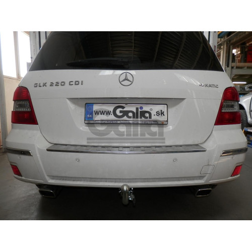 M127A GALIA Полностью оцинкованный фаркоп на Mercedes GLK-Class x204 2008-2015. Подрозетник убирается за бампер. Тип шара: A. Невидимый вырез бампера. Нагрузки: 2500/100 кг, масса фаркопа 19,02 кг