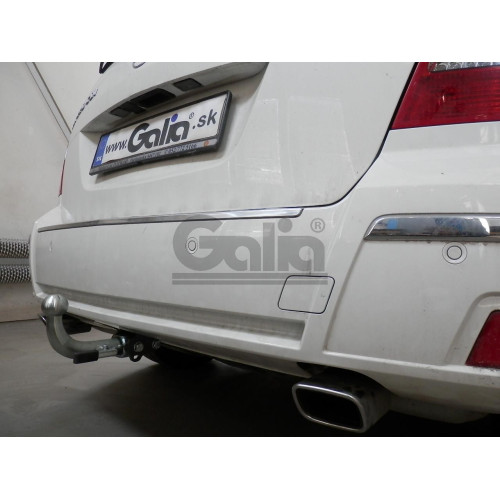 M127A GALIA Полностью оцинкованный фаркоп на Mercedes GLK-Class x204 2008-2015. Подрозетник убирается за бампер. Тип шара: A. Невидимый вырез бампера. Нагрузки: 2500/100 кг, масса фаркопа 19,02 кг