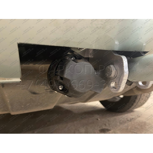 M127A GALIA Полностью оцинкованный фаркоп на Mercedes GLK-Class x204 2008-2015. Подрозетник убирается за бампер. Тип шара: A. Невидимый вырез бампера. Нагрузки: 2500/100 кг, масса фаркопа 19,02 кг