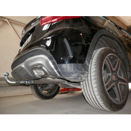M134A GALIA Полностью оцинкованный фаркоп на Mercedes GLA-Class 2014-2019, Infiniti Q30 2016-2019, Infiniti QX30 2016-2019. Подрозетник убирается за бампер. Тип шара: A. Установка б