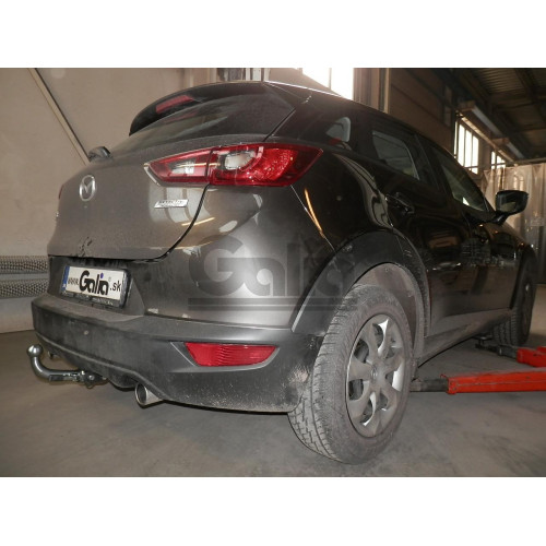 M137C GALIA Полностью оцинкованный фаркоп на Mazda CX-3 2015-. Подрозетник убирается за бампер. Тип шара: C (горизонтальный съемный). Невидимый вырез бампера. Нагрузки: 1800/80 кг, масса фаркопа 17,07 кг