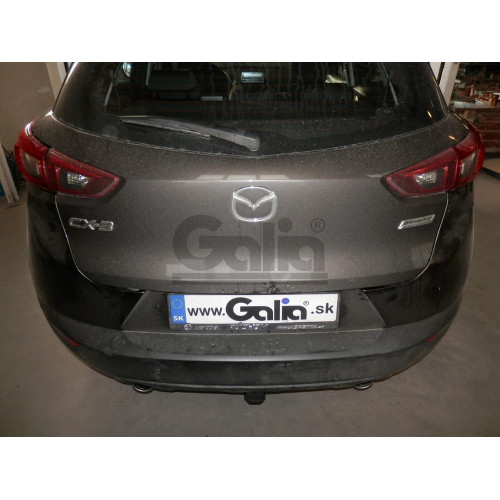 M137C GALIA Полностью оцинкованный фаркоп на Mazda CX-3 2015-. Подрозетник убирается за бампер. Тип шара: C (горизонтальный съемный). Невидимый вырез бампера. Нагрузки: 1800/80 кг, масса фаркопа 17,07 кг