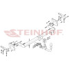 N-077 STEINHOF Фаркоп на Nissan Pathfinder 2014-2021. Требуется подрезка бампера. Тип шара: AV (вертикальное быстросъемное крепление шара на ключе). Нагрузки: 3000/140 кг, масса фаркопа 21 кг (без электрики в комплекте)