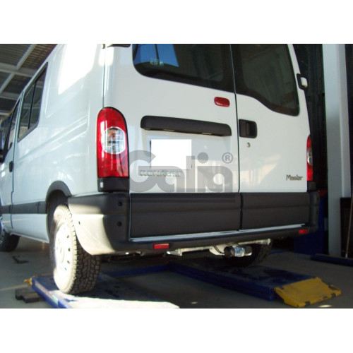 N047A GALIA Полностью оцинкованный фаркоп на Nissan Interstar 1998-2010, Opel Movano A 1999-2010, Renault Master 1998-2010. Тип шара: A. Установка без снятия и выреза бампера. Нагрузки: 2300/100 кг, масса фаркопа 22,82 кг