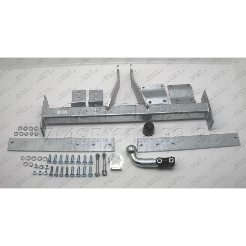 N047A GALIA Полностью оцинкованный фаркоп на Nissan Interstar 1998-2010, Opel Movano A 1999-2010, Renault Master 1998-2010. Тип шара: A. Установка без снятия и выреза бампера. Нагрузки: 2300/100 кг, масса фаркопа 22,82 кг
